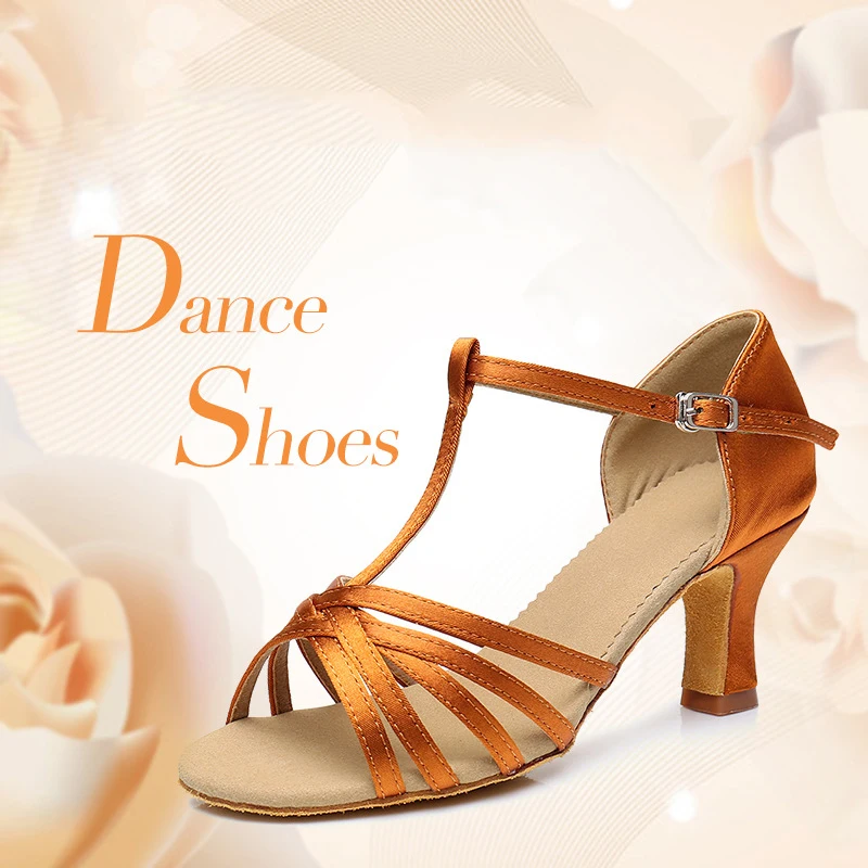 Modern Satin Latin Dance Shoes Soft Sole Ballroom Dance Shoes for Adult Ladies Girls Heel 5/7cm Suitable for Tango Chacha A199
Modern Satin Latin Dance Shoes Soft Sole Ballroom Dance Shoes for Adult Ladies Girls Heel 5/7cm Suitable for Tango Chacha A199