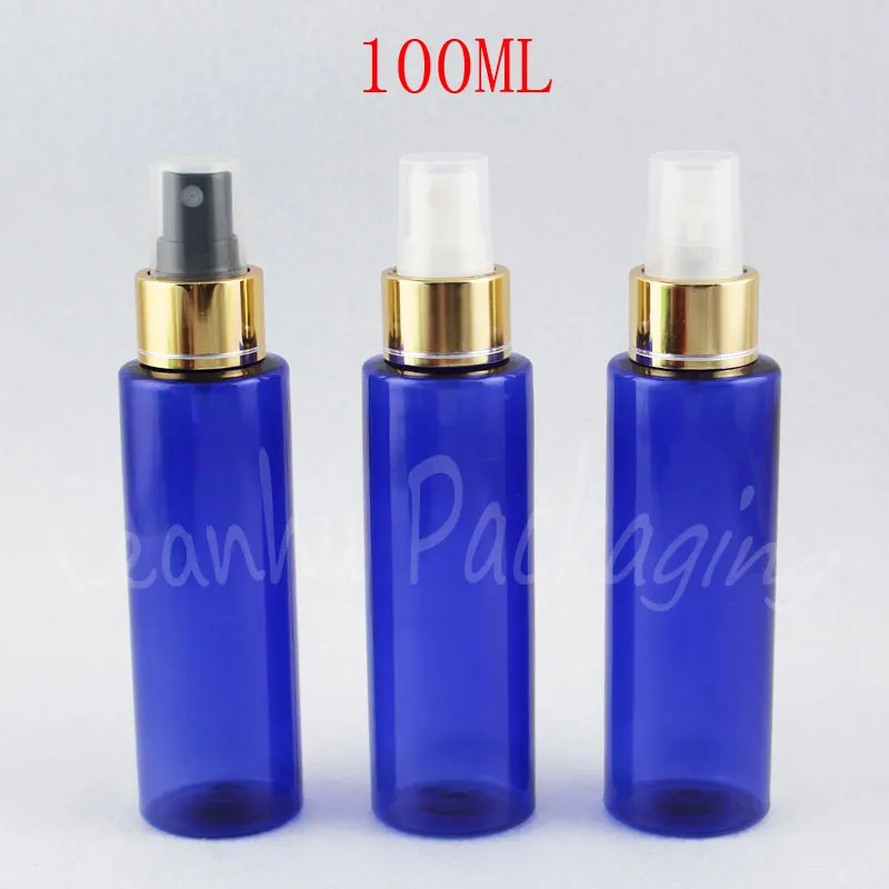 100ML Blue Flat Shoulder Plastic Bottle With Gold Spray Pump , 100CC Empty Cosmetic Container , Toner / Water Packaging Bottle
100ML Blue Flat Shoulder Plastic Bottle With Gold Spray Pump , 100CC Empty Cosmetic Container , Toner / Water Packaging Bottle