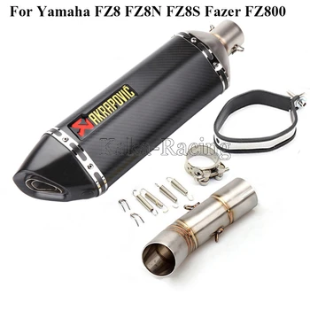 470mm Motorcycle Akrapovic Exhaust Muffler Escape moto with middle pipe For Yamaha FZ8 FZ8N FZ800 2010 2011 2012 2013 2014 2015
470mm Motorcycle Akrapovic Exhaust Muffler Escape moto with middle pipe For Yamaha FZ8 FZ8N FZ800 2010 2011 2012 2013 2014 2015