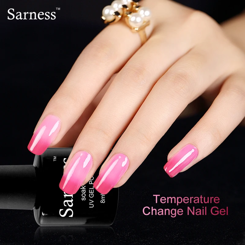 Sarness 8ML Thermo Gel Polish Lacquer Temperature UV Gel Nail Polish Color Changing Nail Art Gellak Top and Base Coat Needed
Sarness 8ML Thermo Gel Polish Lacquer Temperature UV Gel Nail Polish Color Changing Nail Art Gellak Top and Base Coat Needed