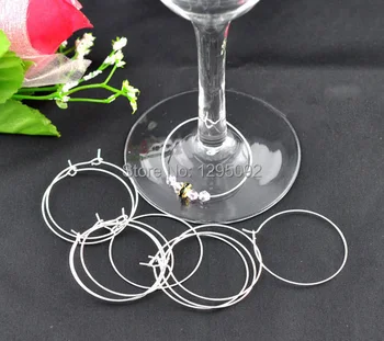 100Pcs Silver Plated Wine Glass Charms Rings / Earrings Wire Hoops DIY Jewelry Making Findings Component Wholesale 34x30mm
100Pcs Silver Plated Wine Glass Charms Rings / Earrings Wire Hoops DIY Jewelry Making Findings Component Wholesale 34x30mm