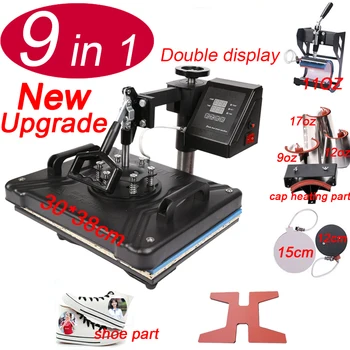 double display 9 In 1 Heat shoe Press Machine,Sublimation Printer/Transfer Machine Heat Press For Mug/Cap/T shirt/shoe/bottle
double display 9 In 1 Heat shoe Press Machine,Sublimation Printer/Transfer Machine Heat Press For Mug/Cap/T shirt/shoe/bottle