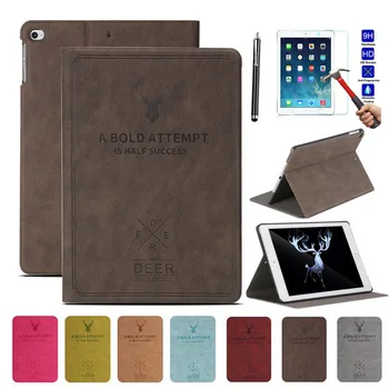 XSKEMP For Apple New iPad 2018 9.7 Deer Pattern Case Luxury PU Leather Smart Cover Business Stand Holder + Tempered Glass Film
XSKEMP For Apple New iPad 2018 9.7 Deer Pattern Case Luxury PU Leather Smart Cover Business Stand Holder + Tempered Glass Film