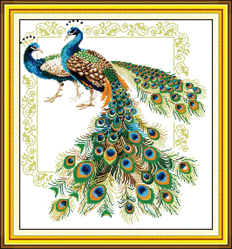 Lucky peacocks Counted Cross Stitch 11CT Printed 14CT Cross Stitch Set DIY Chinese Cotton Cross-stitch Kit Embroidery Needlework
Lucky peacocks Counted Cross Stitch 11CT Printed 14CT Cross Stitch Set DIY Chinese Cotton Cross-stitch Kit Embroidery Needlework