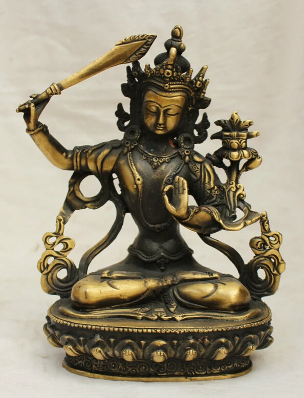 150610 S1378 8" Chinese Budhdism Copper Seat Lotus Wenshu Manjushri Sword Boddhisattva Statue discount 30% (C0324)
150610 S1378 8" Chinese Budhdism Copper Seat Lotus Wenshu Manjushri Sword Boddhisattva Statue discount 30% (C0324)
