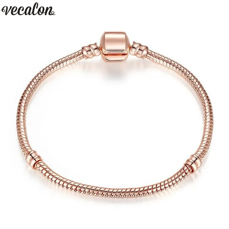 Handmade Bracelet Fit Bead 925 Silver Rose Gold Filled Snake Chain Bangle & Bracelet Luxury Party Jewelry 16-23CM Women Gift
Handmade Bracelet Fit Bead 925 Silver Rose Gold Filled Snake Chain Bangle & Bracelet Luxury Party Jewelry 16-23CM Women Gift