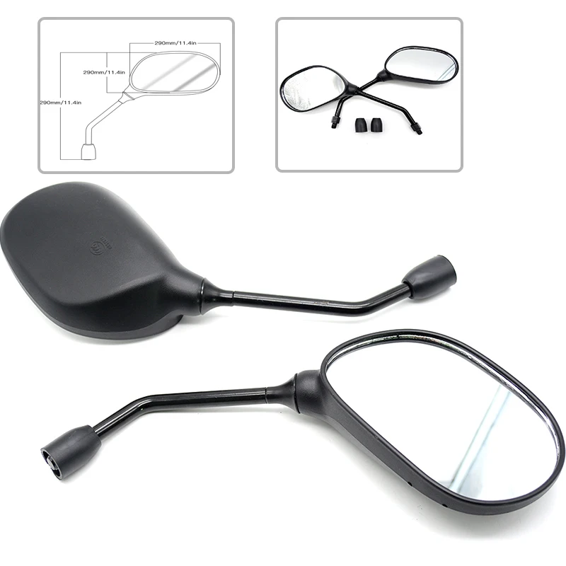 

Motorcycle Mirror Universal Motorbike Replacement Parts Rear View Mirrors 10mm 8mm On Sales Big Size Glass Moto Bike Side Mirror