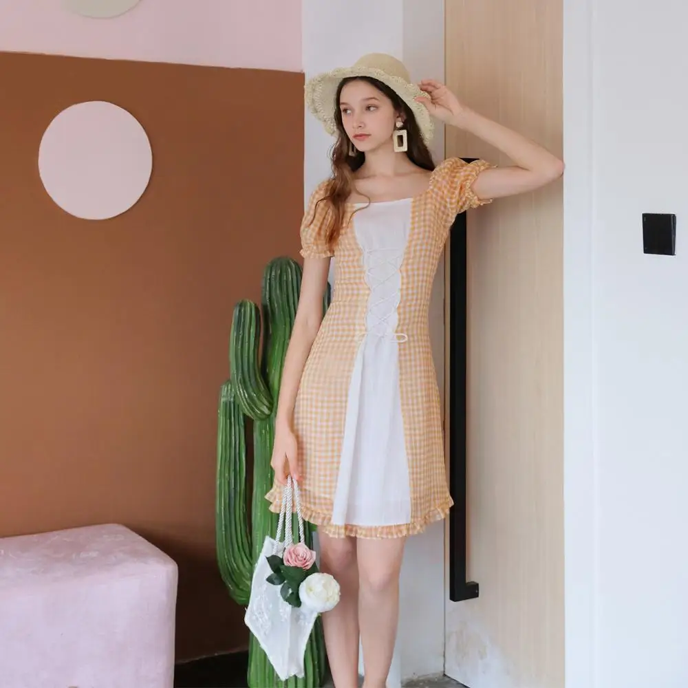 Women Summer Dress Ladies Elegant Slim Casual Plaid Short Chiffon Dress modis vestido de festa vestidos verano 2019 vestido curt
Women Summer Dress Ladies Elegant Slim Casual Plaid Short Chiffon Dress modis vestido de festa vestidos verano 2019 vestido curt
