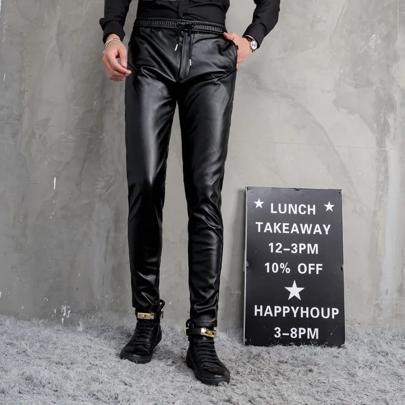 28-34 Waterproof Pu Leather Pants 2019 New Casual Elastic Male Faux Leather Pencil Pants For Autumn & Winter High Quality
28-34 Waterproof Pu Leather Pants 2019 New Casual Elastic Male Faux Leather Pencil Pants For Autumn & Winter High Quality