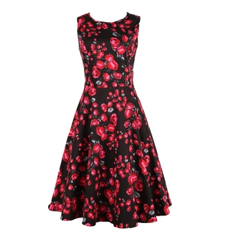 New fashion elegant floral rose printed plus size dresses 60s vintage retro style rockabilly swing casual party dress for women
New fashion elegant floral rose printed plus size dresses 60s vintage retro style rockabilly swing casual party dress for women