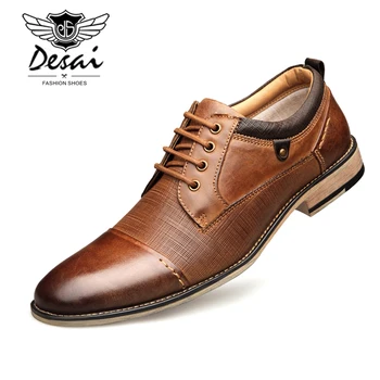 DESAI New Arrival Plus Size Shoes Men Genuine Leather Lace-up Embossed Business Dress Shoes Men's Formal Oxfords Shoes Flats
DESAI New Arrival Plus Size Shoes Men Genuine Leather Lace-up Embossed Business Dress Shoes Men's Formal Oxfords Shoes Flats