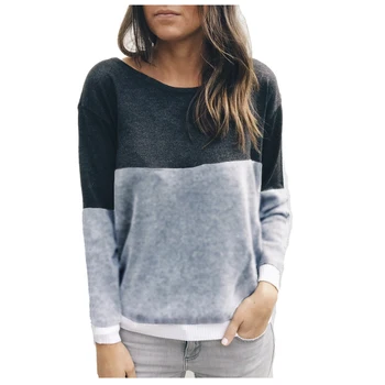 Women Winter Fashion loose Three-color Patchwork Pullovers Casual O-Neck Long sleeved Back Hollow Sweatshirts
Women Winter Fashion loose Three-color Patchwork Pullovers Casual O-Neck Long sleeved Back Hollow Sweatshirts