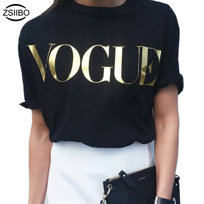 2019 Women summer VOGUE t shirt female casual lady top tees short-sleeve Harajuku street Tide brand shirt Tees O-neck Plus Size
2019 Women summer VOGUE t shirt female casual lady top tees short-sleeve Harajuku street Tide brand shirt Tees O-neck Plus Size