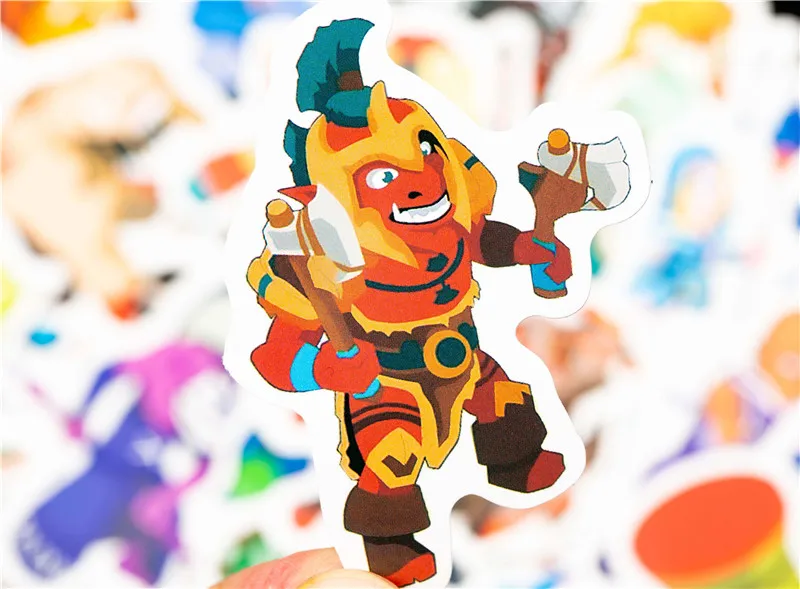 50pcsLot Funny Anime Cartoon Dota Graffiti Stickers For Moto & Suitcase Cool Laptop Stickers Skateboard Kids Stickers (9)