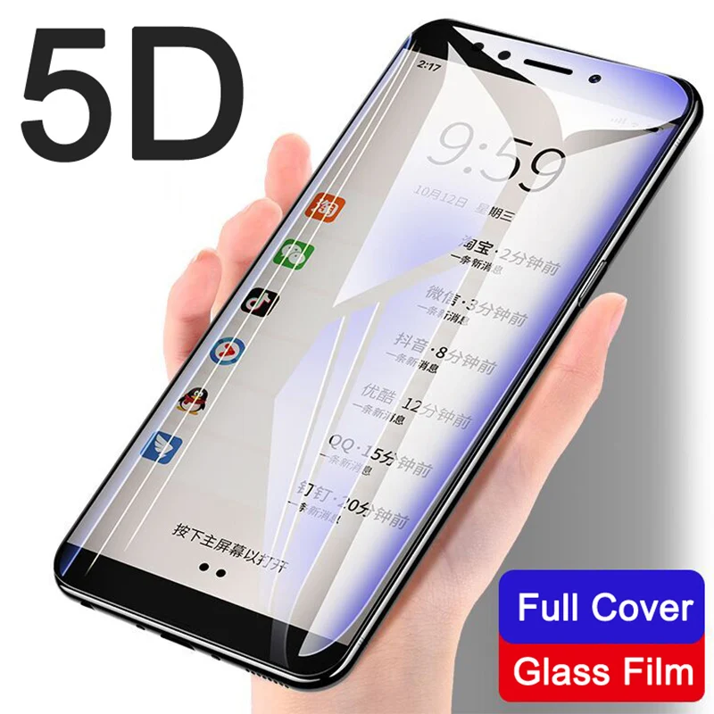 5D полное покрытие закаленное стекло для Xiaomi Redmi Note 5 Стекло экрана S2 Y1 Y2 4A Plus на 4X 5A