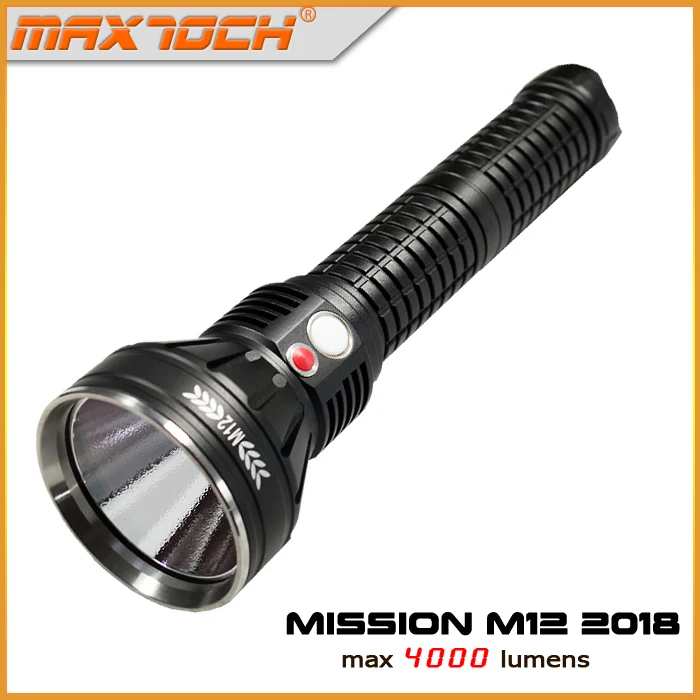 MAXTOCH Mission M12 XHP70.2, Upgrade LED 4000lm, Astonishing High Output and 26650 Long Runtime Super Power Flashlight
MAXTOCH Mission M12 XHP70.2, Upgrade LED 4000lm, Astonishing High Output and 26650 Long Runtime Super Power Flashlight