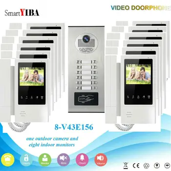 SmartYIBA Apartment Intercom Kit RFID Access IR Camera Doorphone+ 12 pcs Indoor Monitors Video Intercom Video Door Phone System
SmartYIBA Apartment Intercom Kit RFID Access IR Camera Doorphone+ 12 pcs Indoor Monitors Video Intercom Video Door Phone System