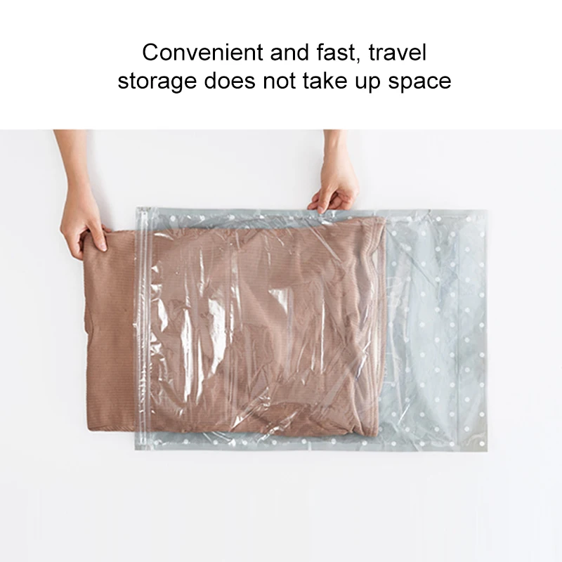 S/M/L Roll-Up Compression Vacuum Storage Bags Foldable Travel Space Saver Bags Plastic Compressed Home Clothes Storage Bags
S/M/L Roll-Up Compression Vacuum Storage Bags Foldable Travel Space Saver Bags Plastic Compressed Home Clothes Storage Bags