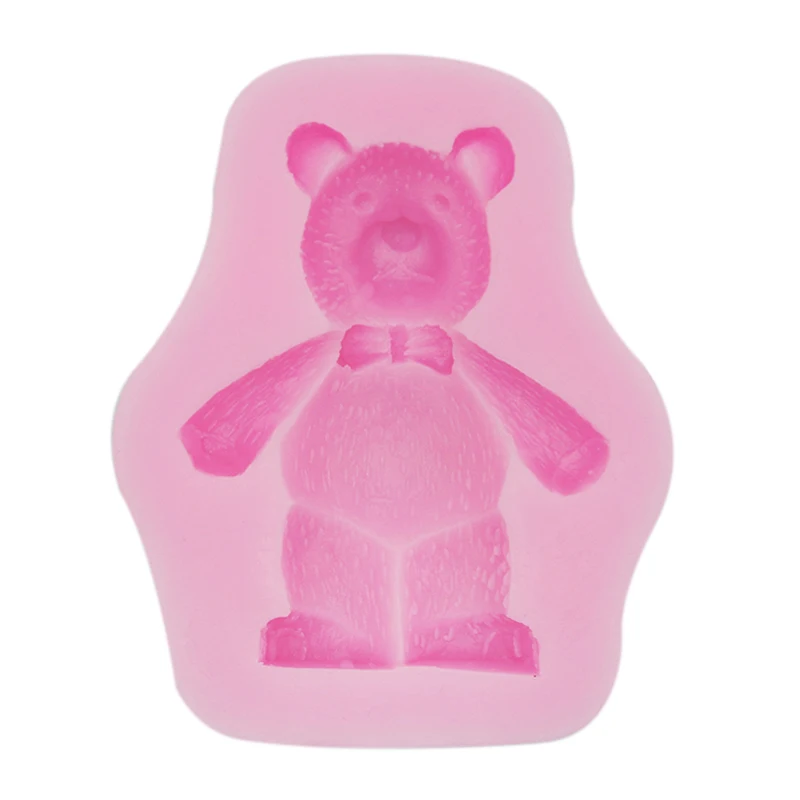 1 шт. розовый 3D Teddy Bear Форма для выпечки тортов DIY Fondant (сахарная) Желе Плесень