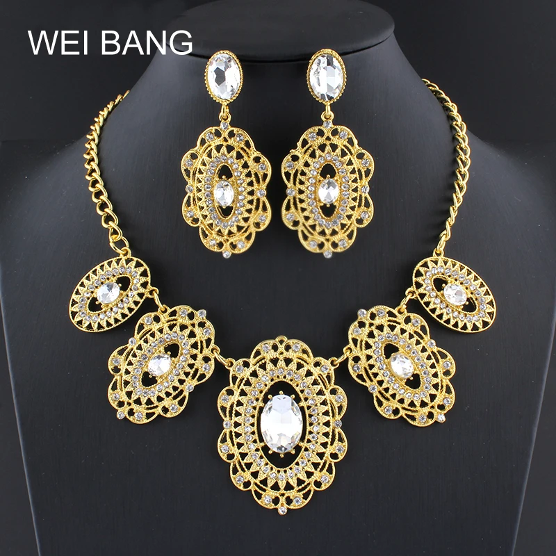 Weibang Fashion Nigerian Wedding Jewelry Sets For Brides Gold Silver Color Necklace And Drop Earrings Embellish Your Beauty
Weibang Fashion Nigerian Wedding Jewelry Sets For Brides Gold Silver Color Necklace And Drop Earrings Embellish Your Beauty