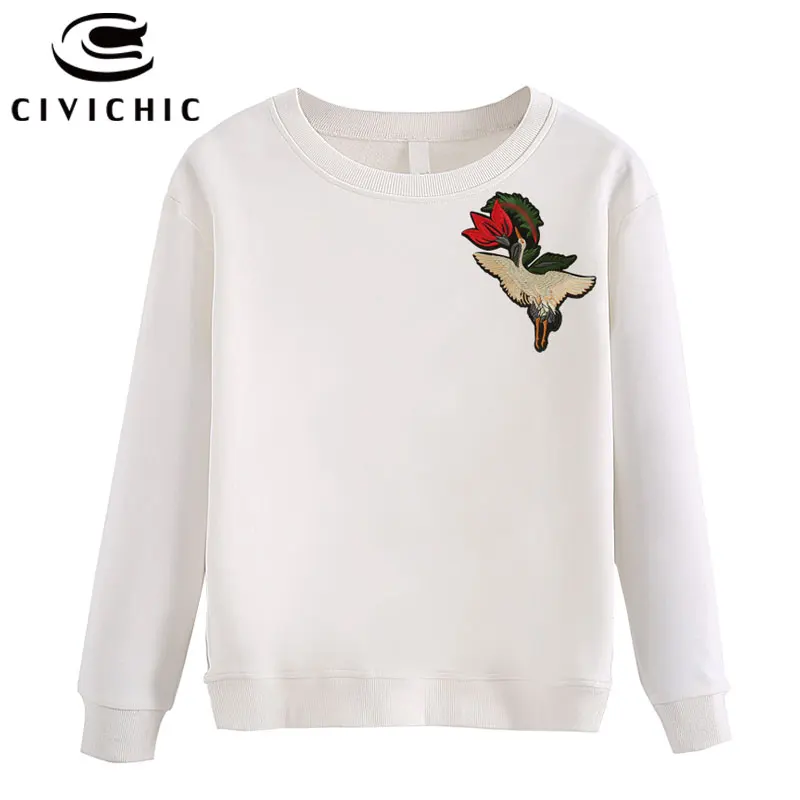 CIVICHIC Stylish Woman Embroidery Top Tees Harajuku O Neck Cotton T-shirt Retro Floral Sweat Shirt Oodji Bts Pullover Wear WLT35
CIVICHIC Stylish Woman Embroidery Top Tees Harajuku O Neck Cotton T-shirt Retro Floral Sweat Shirt Oodji Bts Pullover Wear WLT35