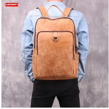 2020 New Men's Backpack Outdoor Casual Shoulder Bag Computer Backpacks Fashion Large Capacity Vintage Leather Male Brown Men Big
2020 New Men's Backpack Outdoor Casual Shoulder Bag Computer Backpacks Fashion Large Capacity Vintage Leather Male Brown Men Big