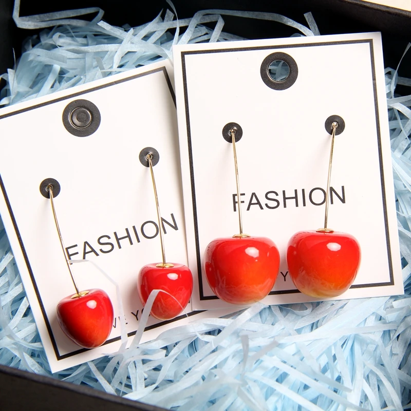 2019 New fashion earrings for women girls red resin cherry dangle drop earrings jewelry pendientes
2019 New fashion earrings for women girls red resin cherry dangle drop earrings jewelry pendientes