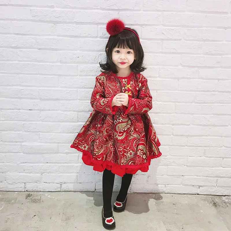 Kids Chinese Style Dress For Girl Child Thick Warm New Year Dress Winter Autumn 5 6 years Wedding Party Dresses Children Clothes
Kids Chinese Style Dress For Girl Child Thick Warm New Year Dress Winter Autumn 5 6 years Wedding Party Dresses Children Clothes
