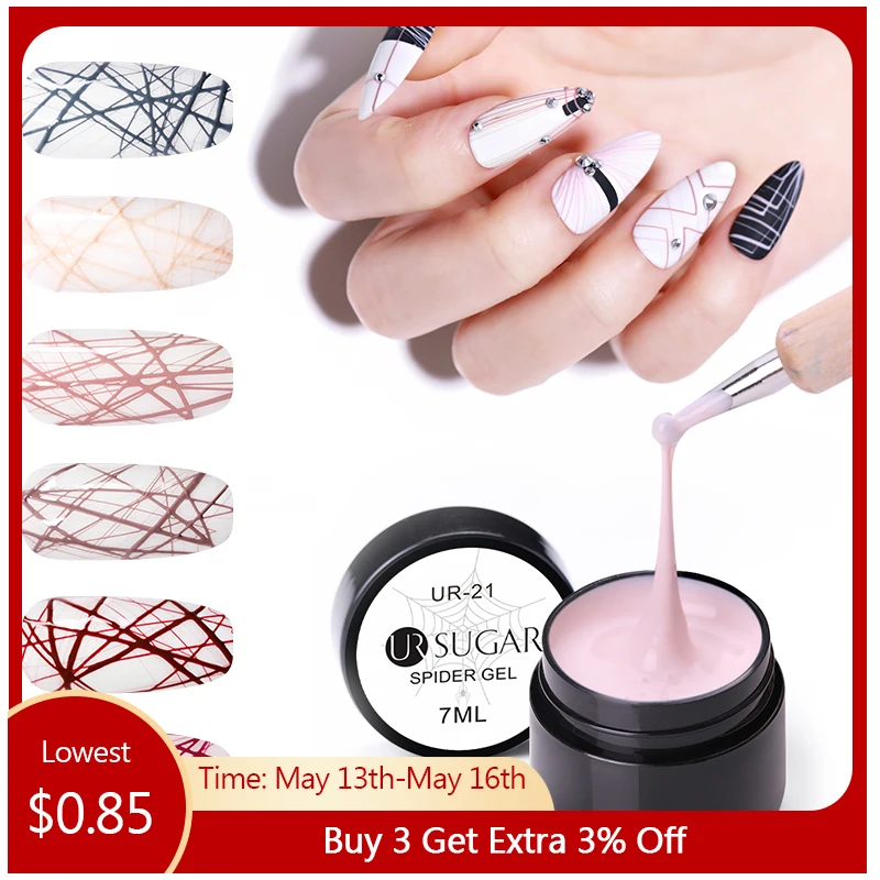 UR SUGAR 7ml Spider Gel Wire Drawing Gel Nail Polish Point To Line Painting Gel Varnish Spider Nail Art Soak Off UV Gel Lacquer
UR SUGAR 7ml Spider Gel Wire Drawing Gel Nail Polish Point To Line Painting Gel Varnish Spider Nail Art Soak Off UV Gel Lacquer