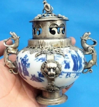 Copper Brass craft Antique Tibetan silver ceramic painting incense burner,Home decor censer Metal crafts
Copper Brass craft Antique Tibetan silver ceramic painting incense burner,Home decor censer Metal crafts