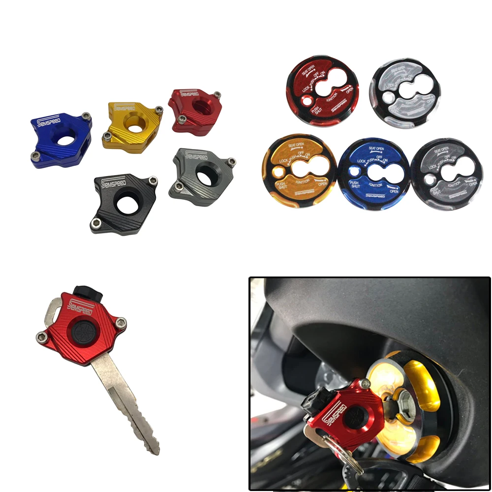 SEMSPEED для Yamaha NMAX 155 150 2015-2019 2016 2017 2018 Крышка ключа мотоцикла с ЧПУ зажигания замка |