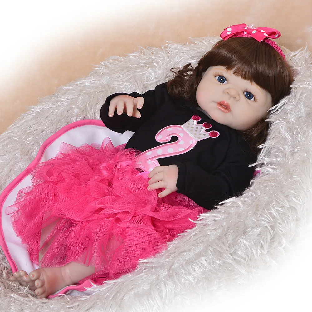 Silicone Reborn Baby Doll Toy for Girl 23 Inches Handmade Silicone Doll Reborn Complete Toys For Children As Lol Surprise Boneca
Silicone Reborn Baby Doll Toy for Girl 23 Inches Handmade Silicone Doll Reborn Complete Toys For Children As Lol Surprise Boneca