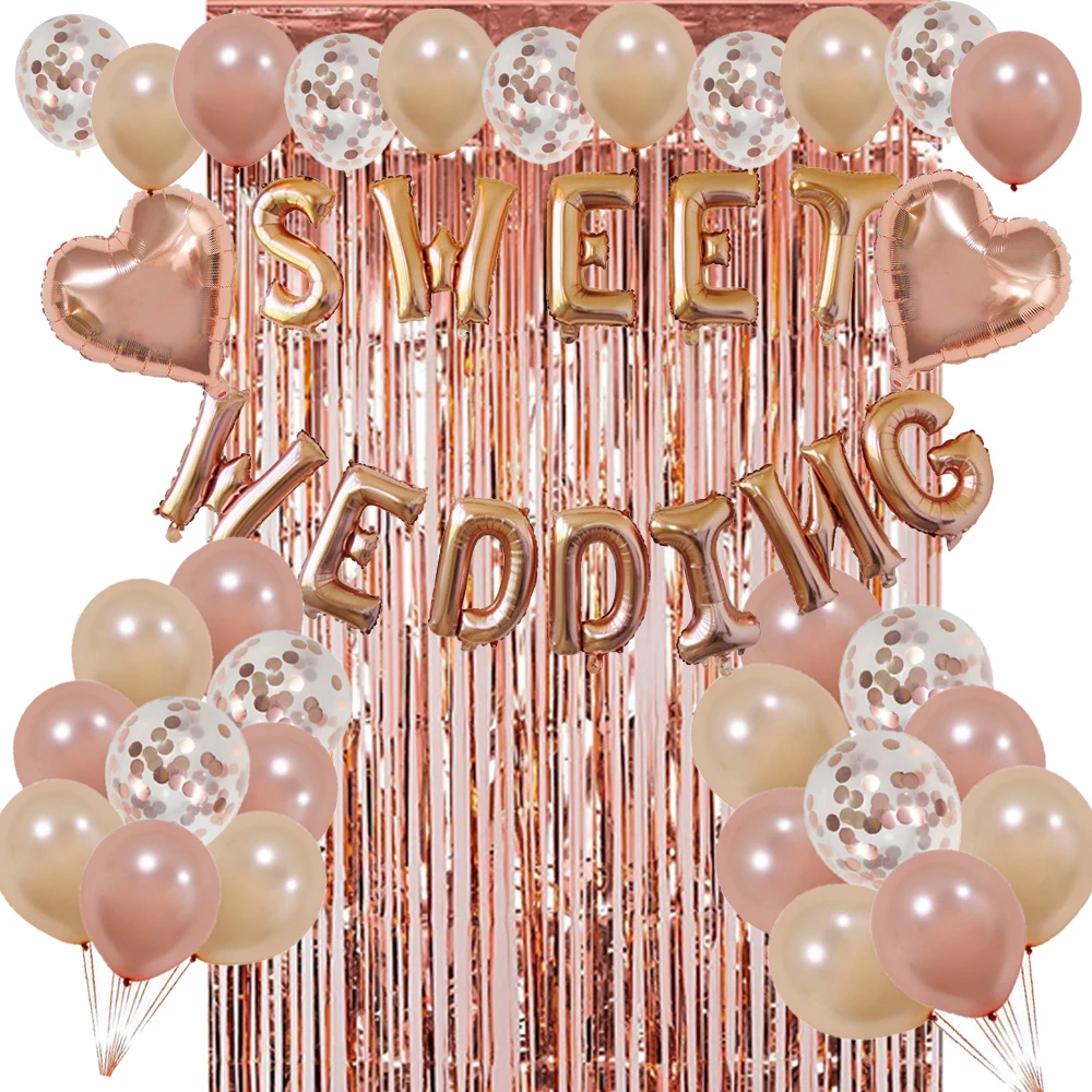 Sweet Wedding Helium Balloons Decorations Set Rose Gold Sequin Table Runners Foil Curtain Backdrop Communion Party Decoration
Sweet Wedding Helium Balloons Decorations Set Rose Gold Sequin Table Runners Foil Curtain Backdrop Communion Party Decoration
