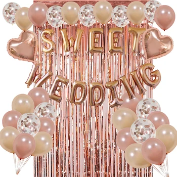 Sweet Wedding Helium Balloons Decorations Set Rose Gold Sequin Table Runners Foil Curtain Backdrop Communion Party Decoration
Sweet Wedding Helium Balloons Decorations Set Rose Gold Sequin Table Runners Foil Curtain Backdrop Communion Party Decoration