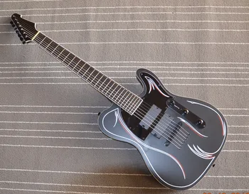 top quality QShelly custom black 7 strings Ebony fretboard white binding string through electric guitar musical instruments shop
top quality QShelly custom black 7 strings Ebony fretboard white binding string through electric guitar musical instruments shop