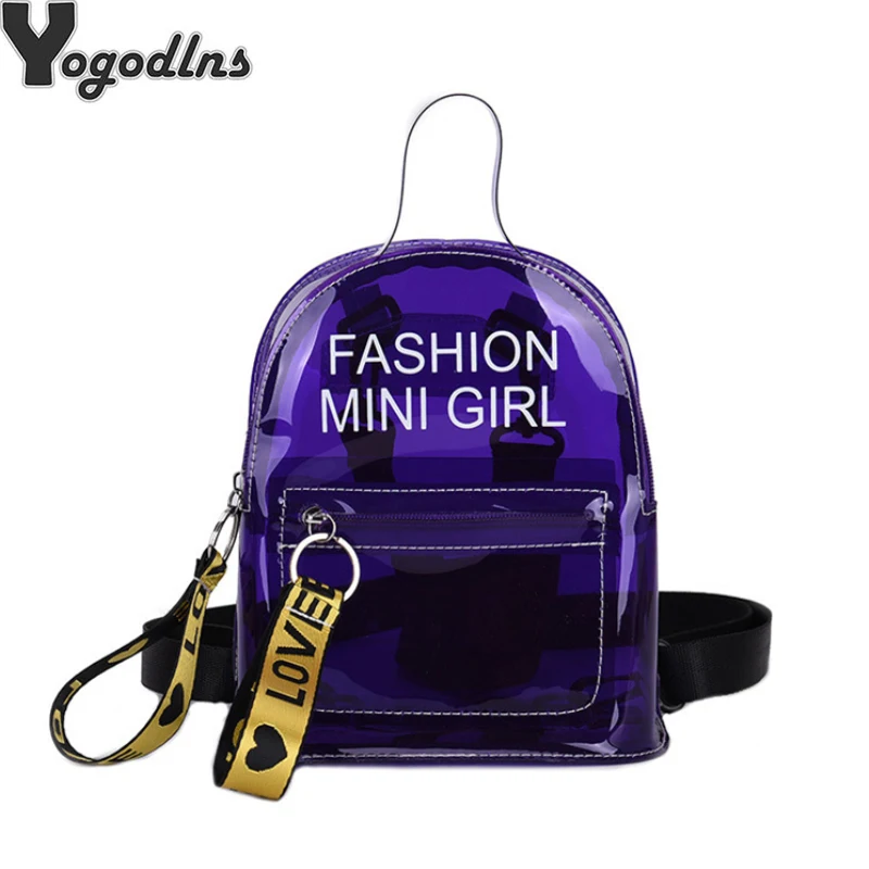 Women Transparent Backpack For Child Mini Small Backpack PVC Clear Jelly Backpack Letter Print Student Shoulder Crossbody Bag
Women Transparent Backpack For Child Mini Small Backpack PVC Clear Jelly Backpack Letter Print Student Shoulder Crossbody Bag