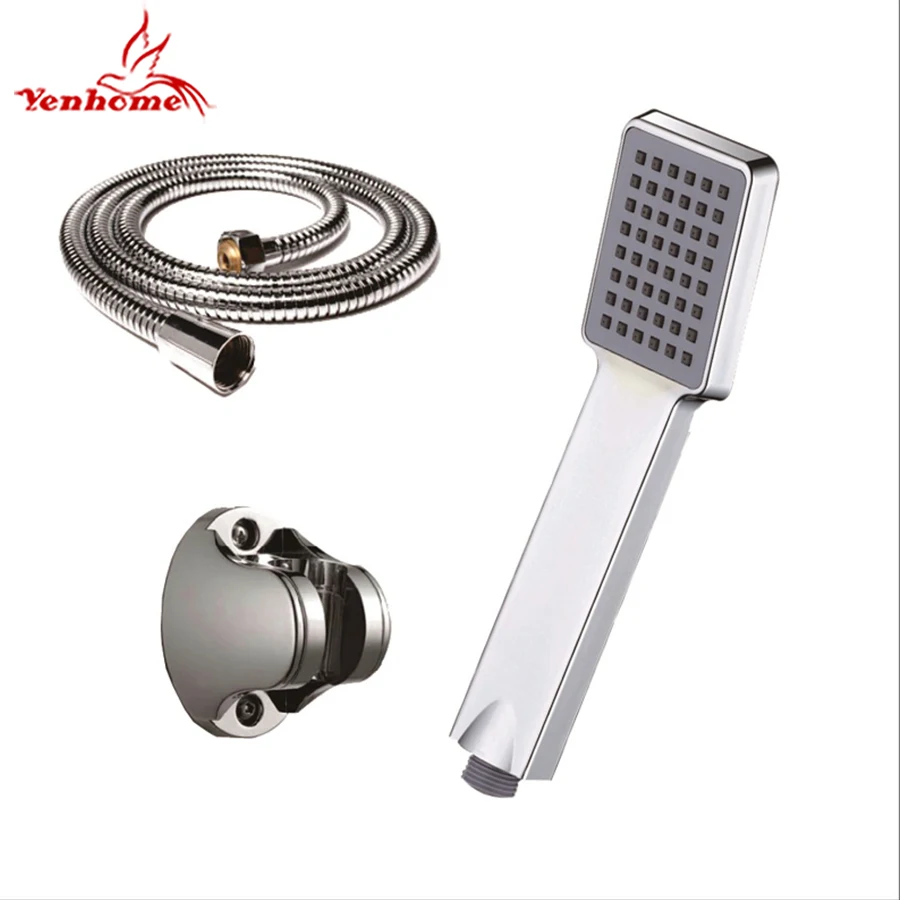 

Bathroom Shower Set ABS Chrome Wall Mounted Shower Head Water Saving High Pressure Shower Head With Wall Bracket and 150cm Hose