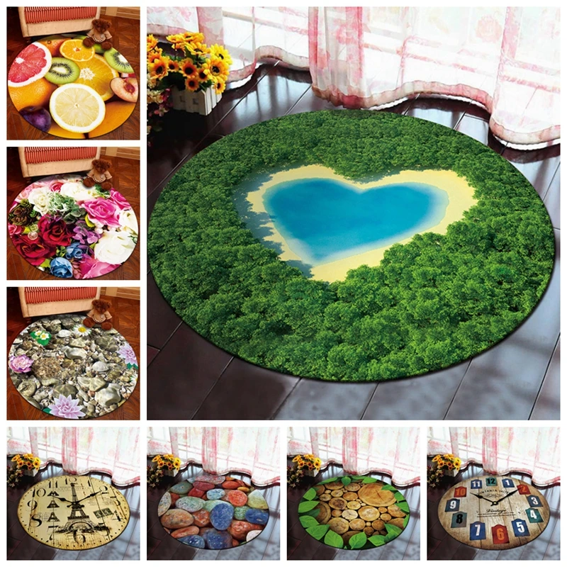 Creative Area Rugs Europe Type 3D Printing Round Carpet Living Room Bedroom Decorative Anti-Slip Floral Floor Mat Cloakroom Rug
Creative Area Rugs Europe Type 3D Printing Round Carpet Living Room Bedroom Decorative Anti-Slip Floral Floor Mat Cloakroom Rug