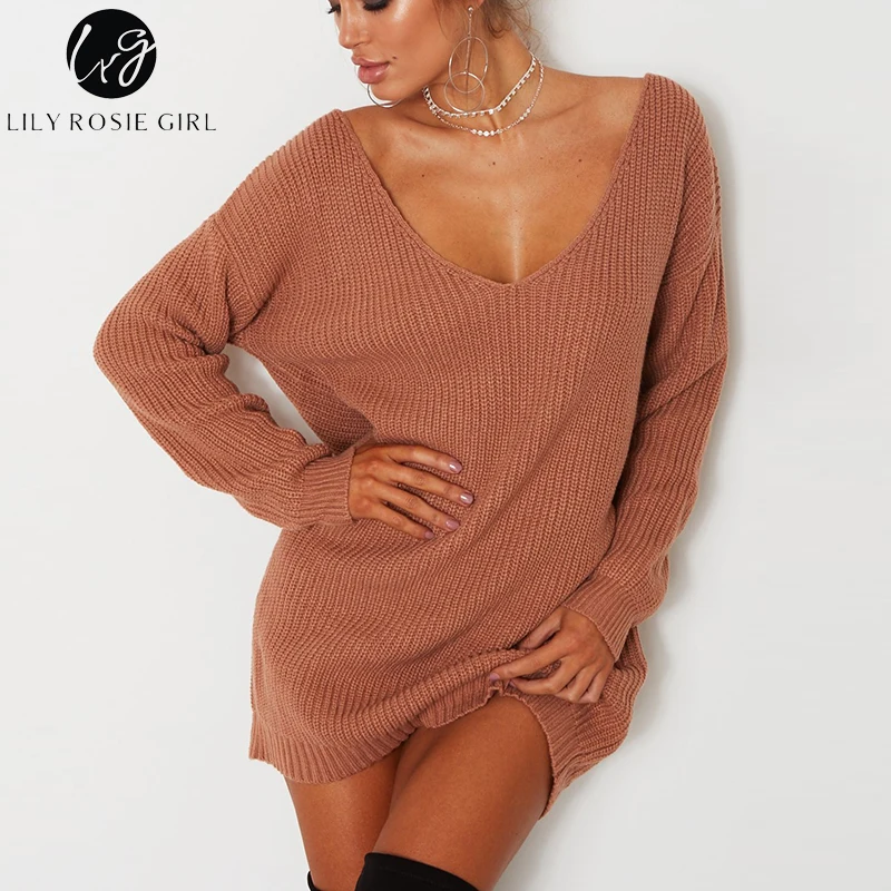 Lily Rosie Girl V Neck Off Shoulder Women's Sweaters Full Sleeve Long Casual Jumper Femme Pullovers Black Grey Autumn Winter Top
Lily Rosie Girl V Neck Off Shoulder Women's Sweaters Full Sleeve Long Casual Jumper Femme Pullovers Black Grey Autumn Winter Top
