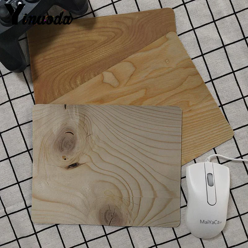 

Yinuoda Wood Brown wood grain Gamer Speed Mice Retail Small Mousepad agmer Keyboard Mat Table mat mouse pads anime desk mat