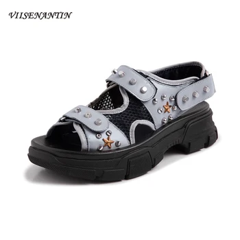 VIISENANTIN Tide Rivet Thick-soled Sandals Female 2019 Summer New Ins Super Hot Mesh Yarn Muffin Beach Shoes
VIISENANTIN Tide Rivet Thick-soled Sandals Female 2019 Summer New Ins Super Hot Mesh Yarn Muffin Beach Shoes