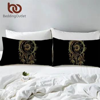 BeddingOutlet Dreamcatcher Pillowcase Golden Black Pillow Case Bohemian Bedding Sun and Moon Exotic Pillow Cover 2pcs 50x75cm
BeddingOutlet Dreamcatcher Pillowcase Golden Black Pillow Case Bohemian Bedding Sun and Moon Exotic Pillow Cover 2pcs 50x75cm