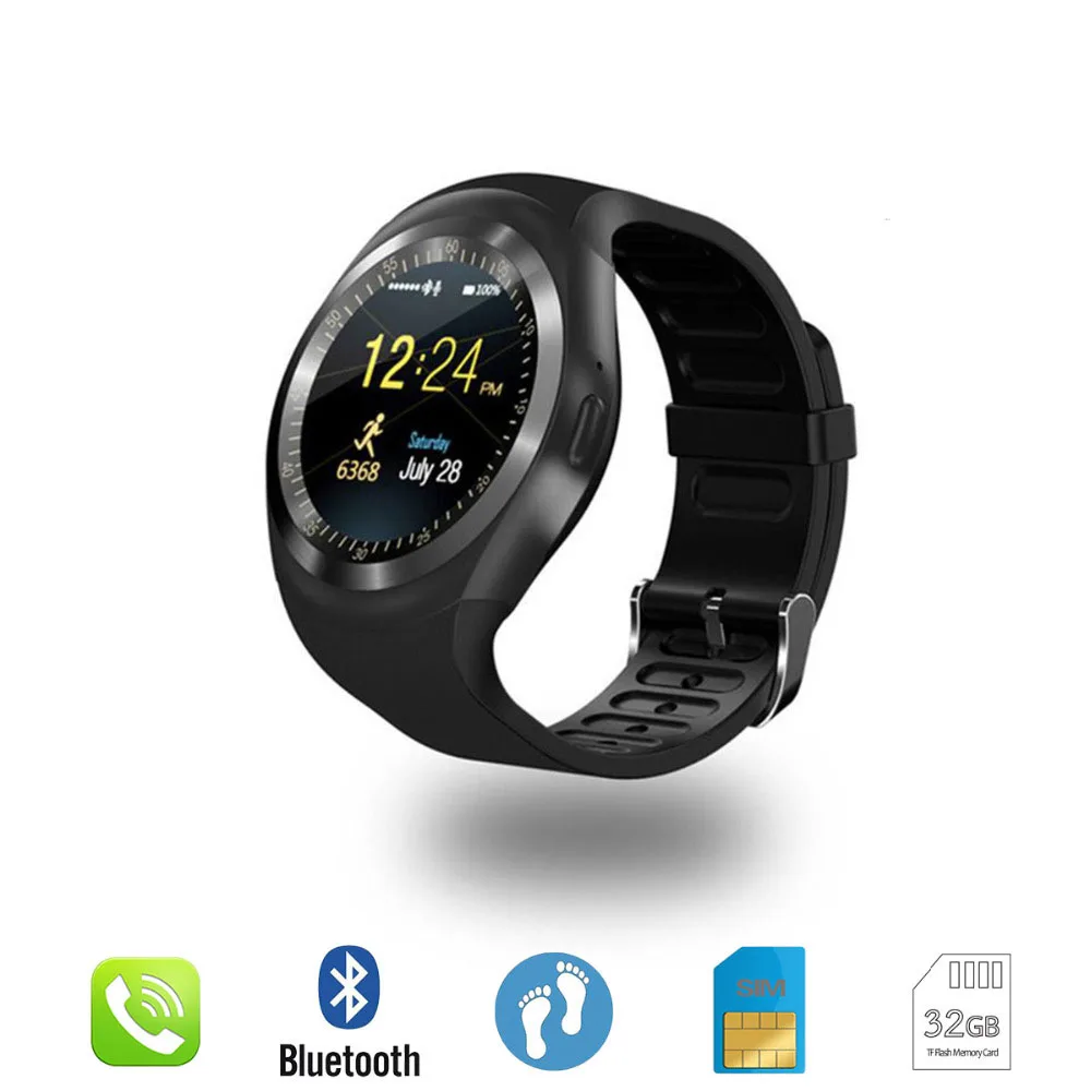 PRETTYLITTLE Y1 Smart Watch Round Bluetooth SIM Card Smart Watch Remote Camera Controls Female Male Fitness Pacemaker
PRETTYLITTLE Y1 Smart Watch Round Bluetooth SIM Card Smart Watch Remote Camera Controls Female Male Fitness Pacemaker
