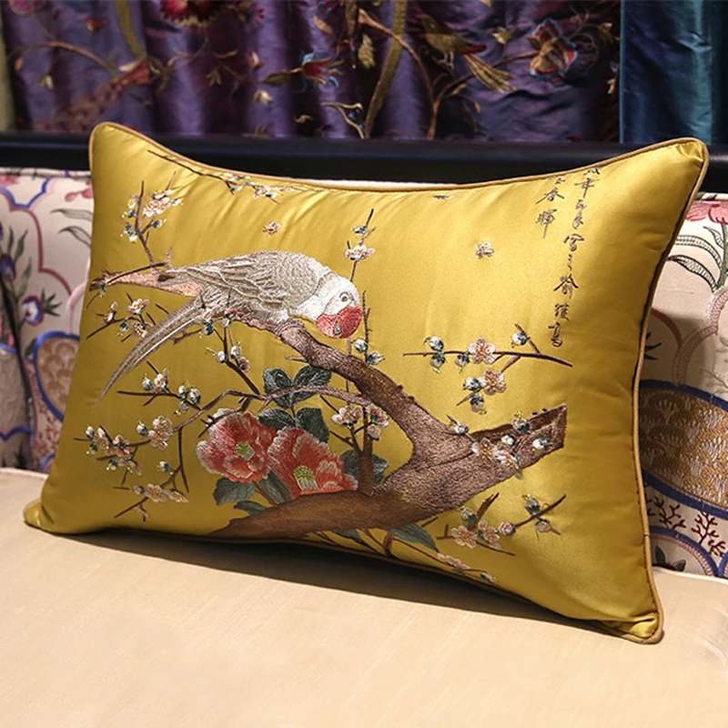 Chinese Embroidery Cushion Cover Bird Flower Elegant Colors Pillow Throw Pillows Christmas Pillow Cojines Decorativos Para Sofa
Chinese Embroidery Cushion Cover Bird Flower Elegant Colors Pillow Throw Pillows Christmas Pillow Cojines Decorativos Para Sofa