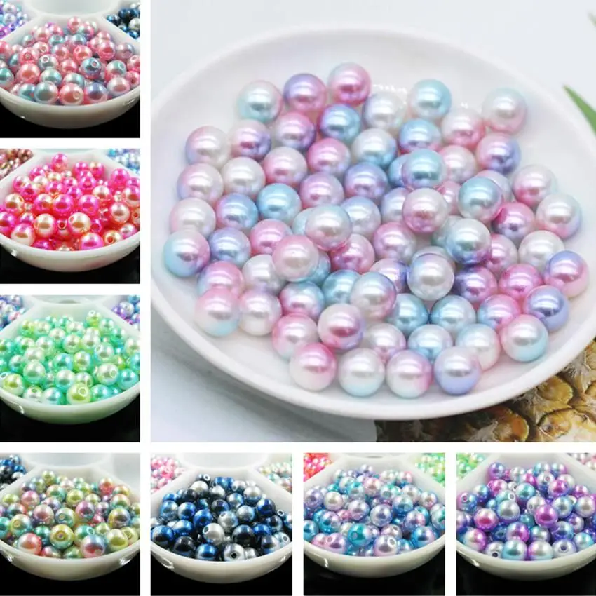 NEW Wholesale Mermaid gradient color ABS Pearl Imitation Round Beads For DIY Jewelry Making 6mm 8mm 10mm 9 colors optional AS-40
NEW Wholesale Mermaid gradient color ABS Pearl Imitation Round Beads For DIY Jewelry Making 6mm 8mm 10mm 9 colors optional AS-40