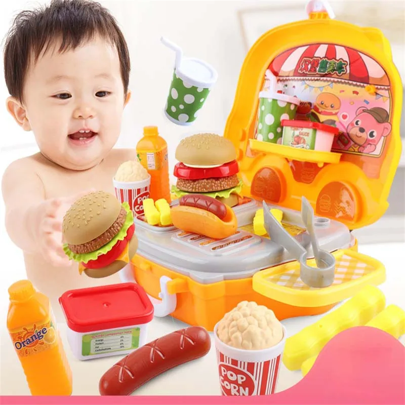Kitchen Cooking Utensils Dressing Table Hamburger Suitcase Cart Trolley Family Education Girls Children Colorful Simulation Toys
Kitchen Cooking Utensils Dressing Table Hamburger Suitcase Cart Trolley Family Education Girls Children Colorful Simulation Toys