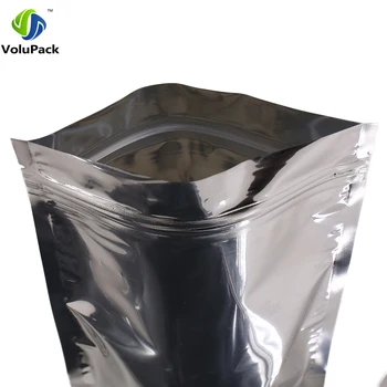 14x20cm(5.5x7.75in) 100pcs Three side seal recyclable package pouch Silver Stand up plastic packaging ziplock bags
14x20cm(5.5x7.75in) 100pcs Three side seal recyclable package pouch Silver Stand up plastic packaging ziplock bags