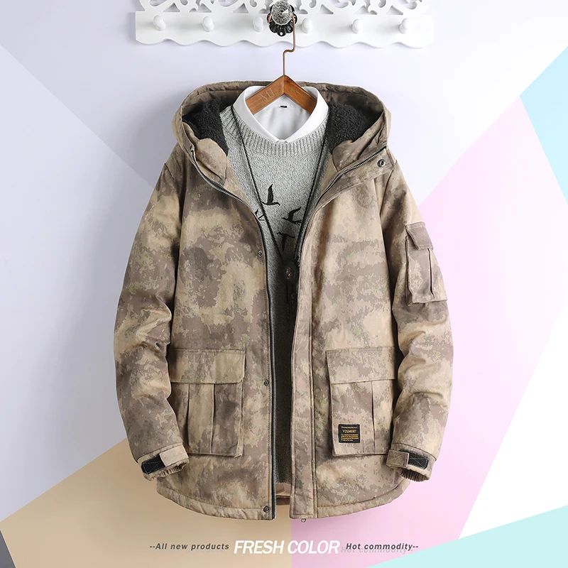 Mens winter Thick Warm Parkas Jackets Mens Fashion Casual Loose Large Size Camouflage Print Coats High Quality Cotton Jackets
Mens winter Thick Warm Parkas Jackets Mens Fashion Casual Loose Large Size Camouflage Print Coats High Quality Cotton Jackets