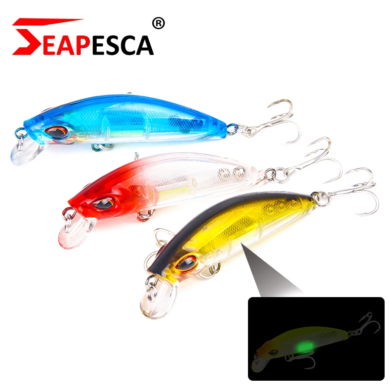 SEAPESCA Built-in Lighting Module Minnow Lure 70mm 11.4g Sinking Floating Hard Bait 3D Laser Eyes Long Casting Crankbaits YA90
SEAPESCA Built-in Lighting Module Minnow Lure 70mm 11.4g Sinking Floating Hard Bait 3D Laser Eyes Long Casting Crankbaits YA90