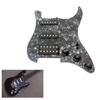 3-ply SSH Loaded Prewired Humbucker Pickguard Pickups Set for Electric Guitar Black Pearl
3-ply SSH Loaded Prewired Humbucker Pickguard Pickups Set for Electric Guitar Black Pearl